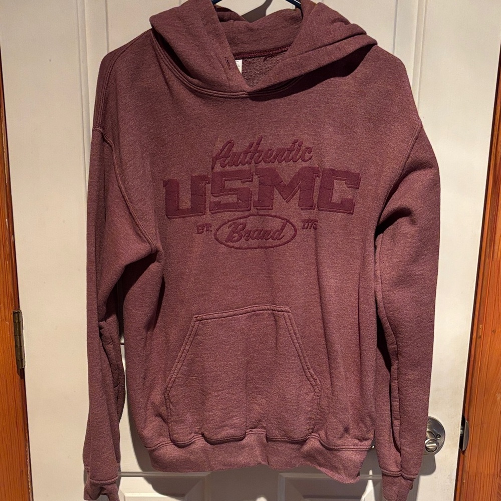 Gildan Maroon USMC Hoodie